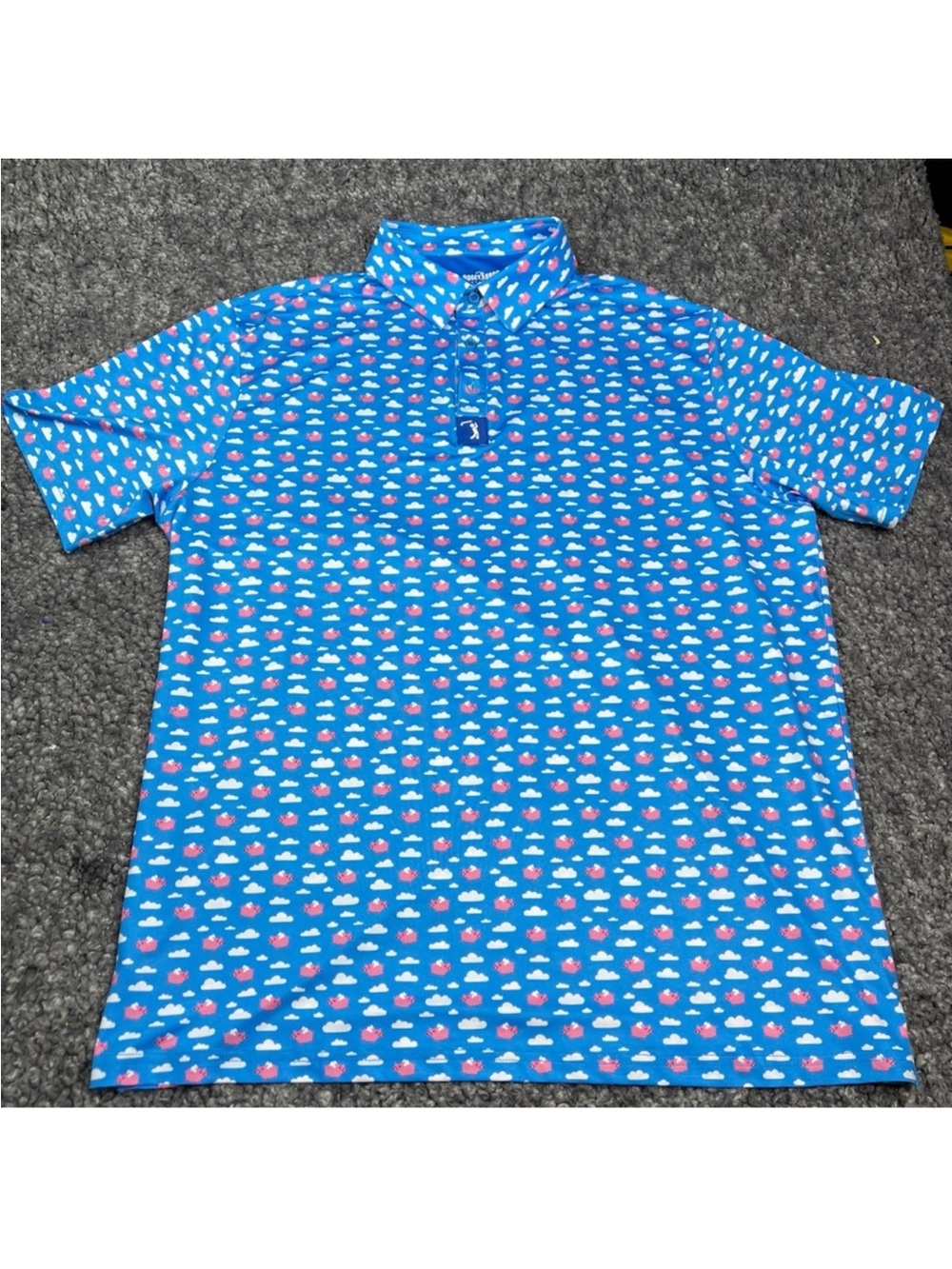 Bogey Bros When Pigs Fly Golf Polo Size L Casual Activewear - Picture 3 of 7